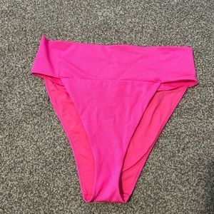 Aerie hot pink high cut cheeky bikini bottoms